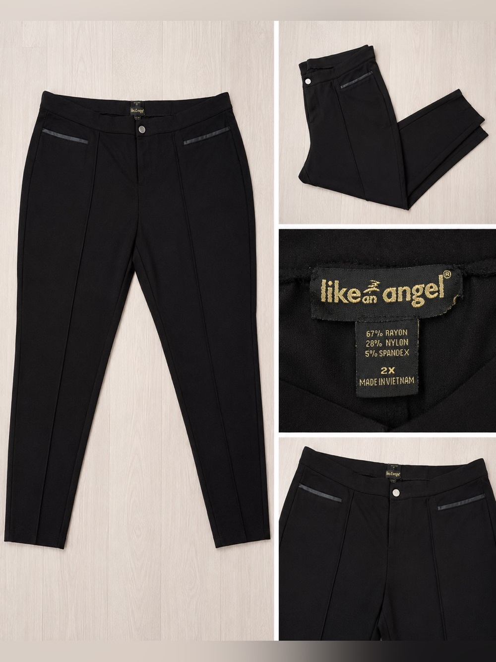 like an angel Black Slim Ponte Pull-On Pants